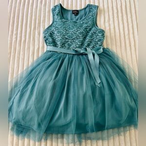 Lilt Teal & Tulle Dress Girls Size 10